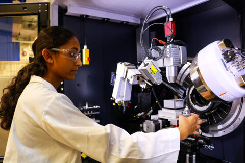 GADDS instrument is good for analyzing thin films for texture or small amounts of powders